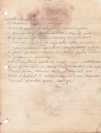 Lot #7052 Deke Slayton Early Handwritten Notes on