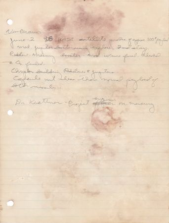 Lot #7052 Deke Slayton Early Handwritten Notes on Redstone Rocket Tests - Image 3