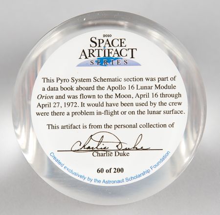 Lot #7359 Apollo 16 Flown Schematic Segment - Image 4