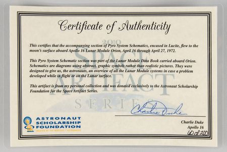 Lot #7359 Apollo 16 Flown Schematic Segment - Image 6