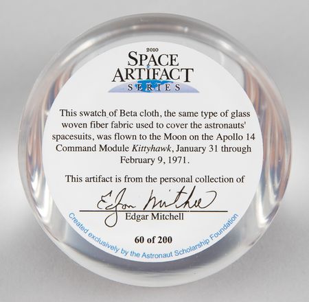 Lot #7292 Apollo 14 Flown Beta Cloth Swatch - Image 4