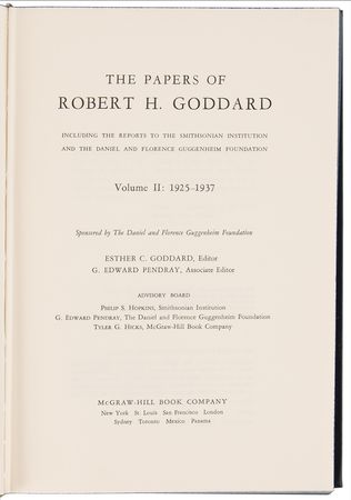 Lot #7497 Robert H. Goddard Complete Three-Volume Book Set - The Papers of Robert H. Goddard - Image 3