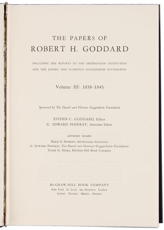 Lot #7497 Robert H. Goddard Complete Three-Volume Book Set - The Papers of Robert H. Goddard - Image 4