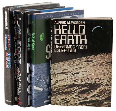 Lot #7391 Apollo Astronauts (4) Signed Books - Cunningham, Lovell, Schirra, and Worden - Image 1