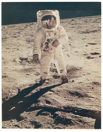 Lot #7134 Apollo 11 Original Oversized NASA 'Visor Shot' Photograph - Image 1