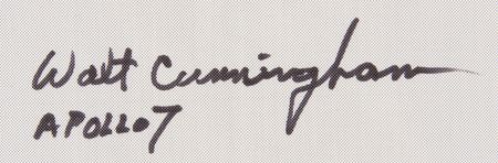 Lot #7095 Walt Cunningham Signed Apollo 7 Beta Patch - Image 2