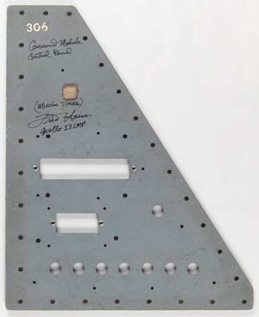 Lot #7246 Fred Haise Signed Apollo Command Module Panel (Mission Timer) - Image 1