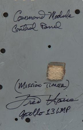 Lot #7246 Fred Haise Signed Apollo Command Module Panel (Mission Timer) - Image 2