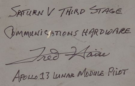 Lot #7247 Fred Haise Signed Saturn V Third Stage Communications Hardware - Image 4