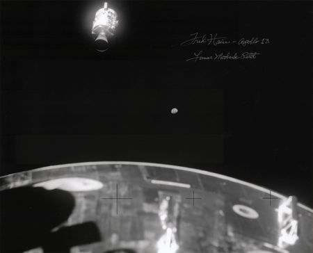 Lot #7256 Fred Haise Oversized Signed Photograph