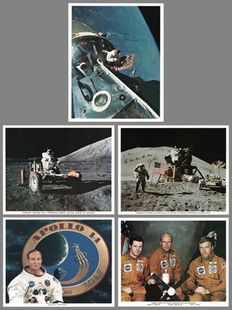 Lot #7396 Moonwalkers (5) Signed Photographs -
