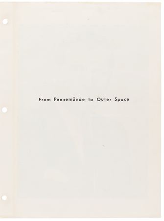 Lot #7450 Wernher von Braun Rare 50th Birthday Book -  From Peenemunde to Outer Space: Commemorating the Fiftieth Birthday of Wernher von Braun - Image 2