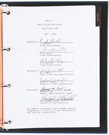 Lot #7176 Apollo 11 Final Flight Plan - High-Quality Replica - Image 4