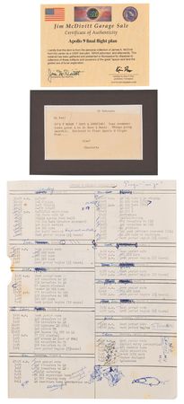 Lot #7118 Apollo 9 Final Flight Plan - From the Personal Collection of Jim McDivitt - Image 2