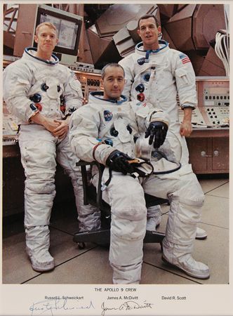 Lot #7124 Rusty Schweickart and Jim McDivitt Signed Photograph - Image 1