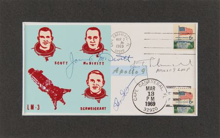 Lot #7119 Apollo 9 Signed Launch/Splashdown Cover