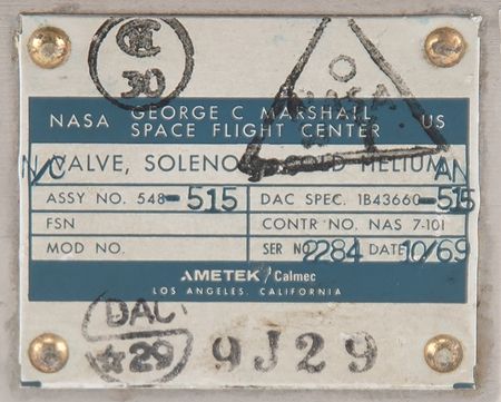 Lot #7430 Saturn Cold Helium Solenoid Valve - Image 5