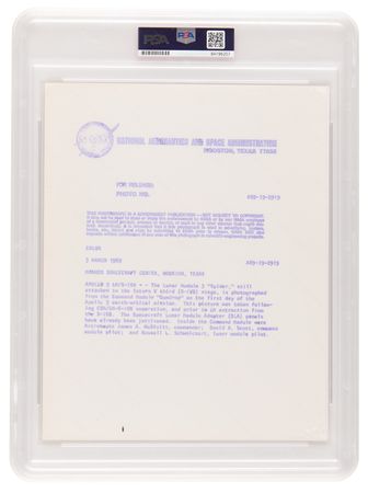 Lot #7120 Apollo 9 Original 'Type 1' Photograph - LM Spider - Image 2