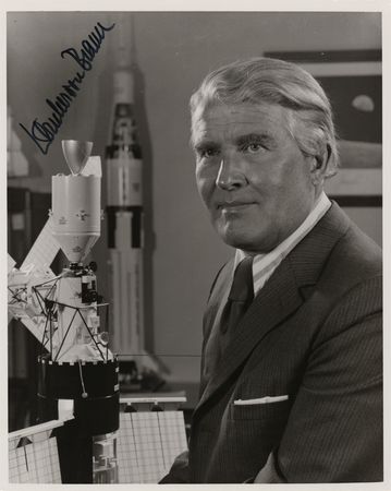 Lot #7447 Wernher von Braun Signed Photograph