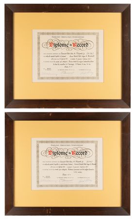 Lot #7266 Apollo 14 Federation Aeronautique Internationale World Record Certificates (2) for Distance Traveled on the Lunar Surface and Duration of Stay - From the Personal Collection of Edgar Mitchell - Image 1