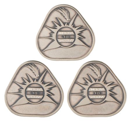 Lot #7452 Skylab 4 Unflown Robbins Medallions (3) - From the Personal Collection of Edgar Mitchell - Image 2