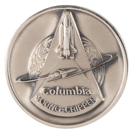 Lot #7464 STS-1 Unflown Robbins Medallion - From the Personal Collection of Edgar Mitchell - Image 1