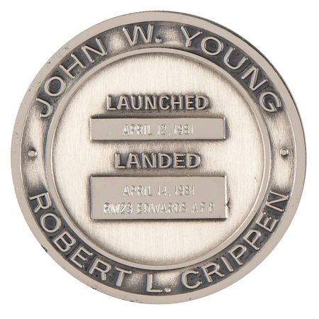 Lot #7464 STS-1 Unflown Robbins Medallion - From the Personal Collection of Edgar Mitchell - Image 2