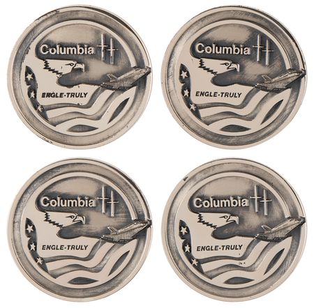 Lot #7458 STS-2 Unflown Robbins Medallions (4) - From the Personal Collection of Edgar Mitchell - Image 1