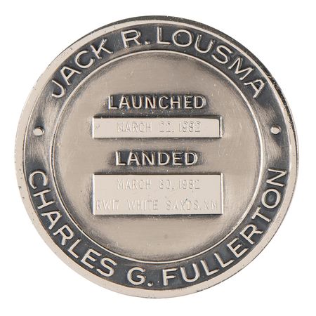 Lot #7467 STS-3 Unflown Robbins Medallion - From the Personal Collection of Edgar Mitchell - Image 2