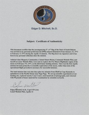 Lot #7277 Apollo 14 Flown State Flags (20) - From the Personal Collection of Edgar Mitchell - Image 15