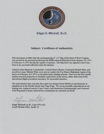 Lot #7277 Apollo 14 Flown State Flags (20) - From the Personal Collection of Edgar Mitchell - Image 19