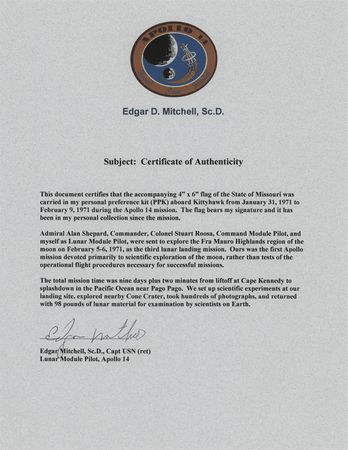 Lot #7277 Apollo 14 Flown State Flags (20) - From the Personal Collection of Edgar Mitchell - Image 7