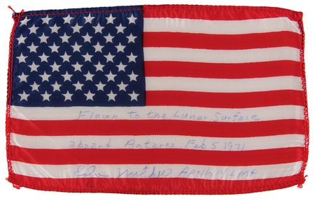 Lot #7282 Apollo 14 Lunar Surface-Flown American Flag - From the Personal Collection of Edgar Mitchell - Image 1