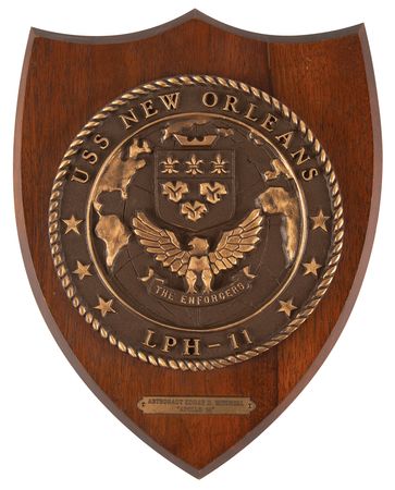 Lot #7332 USS New Orleans Plaque - From the