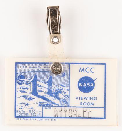 Lot #7184 Apollo 11 MCC Viewing Room Badge - From