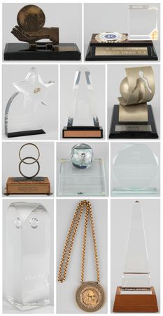 Lot #7286 Awards and Trophies (11) with MSFC, Planetary Studies Foundation, and Institute of Noetic Sciences - From the Personal Collection of Edgar Mitchell - Image 1