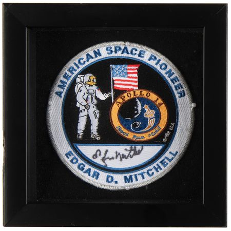 Lot #7315 Edgar Mitchell Signed American Space Pioneer Patch - From the Personal Collection of Edgar Mitchell - Image 2