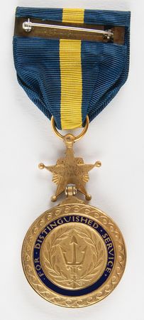 Lot #7326 United States Navy Distinguished Service Medal and Promotion Certificate to Commander - From the Personal Collection of Edgar Mitchell - Image 4