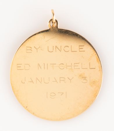 Lot #7294 Apollo 14 Flown Gold Charm - From the Personal Collection of Edgar Mitchell - Image 2