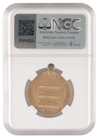 Lot #7131 Apollo 11 Flown Robbins Medallion - From the Personal Collection of Edgar Mitchell - Image 2