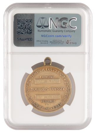 Lot #7235 Apollo 13 Flown Robbins Medallion - From the Personal Collection of Edgar Mitchell - Image 2