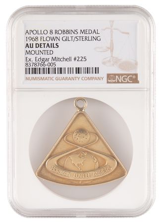 Lot #7098 Apollo 8 Flown Robbins Medallion - From
