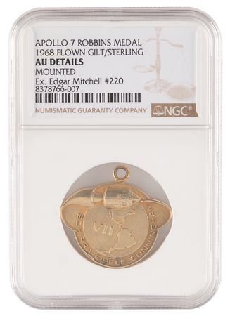 Lot #7092 Apollo 7 Flown Robbins Medallion - From the Personal Collection of Edgar Mitchell - Image 1