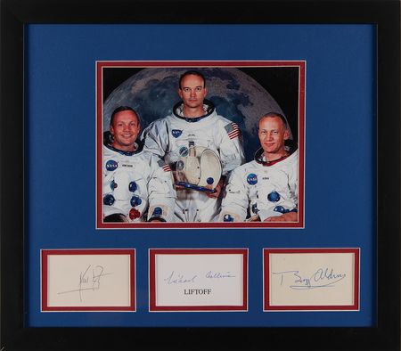 Lot #7172 Apollo 11 Signatures - Armstrong, Aldrin, and Collins - Image 1