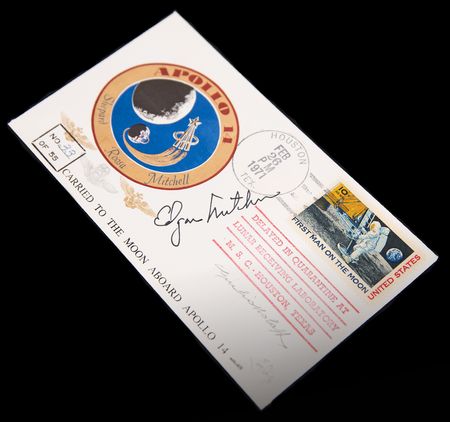Lot #7284 Apollo 14 Lunar Surface-Flown Postal Cover Signed by Edgar Mitchell (Ltd. Ed. #33/55) - Image 1