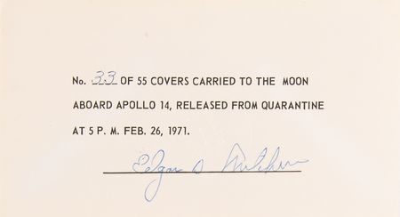 Lot #7284 Apollo 14 Lunar Surface-Flown Postal Cover Signed by Edgar Mitchell (Ltd. Ed. #33/55) - Image 4
