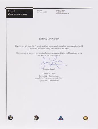 Lot #7053 James Lovell's Gemini 12 Training-Used Procedures Book - Image 10