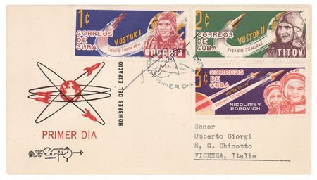 Lot #7565 Yuri Gagarin Signed First Day Cover
