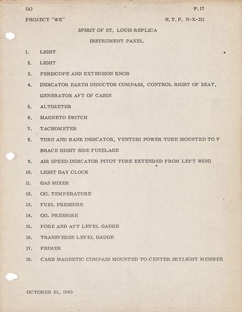 Lot #7011 Daniel B. Burnett, Jr.?s Engineering Archive for the 40th Anniversary Reproduction of Charles Lindbergh?s ?Spirit of St. Louis? - Image 10