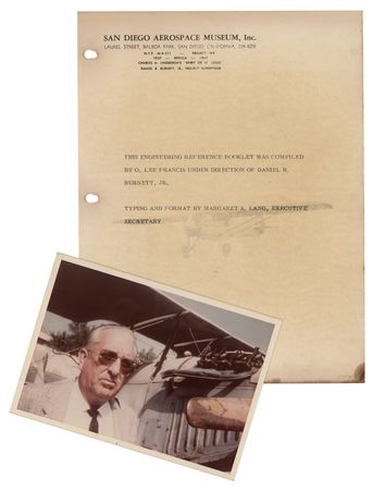 Lot #7011 Daniel B. Burnett, Jr.?s Engineering Archive for the 40th Anniversary Reproduction of Charles Lindbergh?s ?Spirit of St. Louis? - Image 2